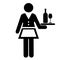 Waitress illustration