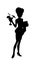 Waitress silhouette