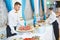 Waitress woman in restaurant