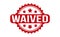 Waived Rubber Stamp. Red Waived Rubber Grunge Stamp Seal Vector Illustration - Vector