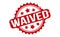 Waived Rubber Stamp. Red Waived Rubber Grunge Stamp Seal Vector Illustration - Vector