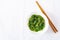 Wakame Chuka or seaweed salad with sesame seeds in bowl