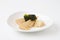 Wakatakeni simmered young bamboo shoots with wakame  seaweed japanese traditional cuisine
