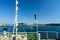 Wake water trail from a ferry ship in Croatia.