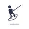wakeboarding icon on white background. Simple element illustration from free time concept