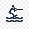 Wakeboarding vector icon isolated on transparent background, Wakeboarding transparency concept can be used web and mobile