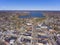 Wakefield historic town center aerial view, Wakefield, Massachusetts, USA