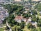 Waldenburg Castle in Saxony from above