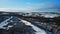 Waldidge fell snow covered moorland, farm land, landscape, sky chester le street, uk