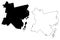 Waldo County, Maine U.S. county, United States of America, USA, U.S., US map vector illustration, scribble sketch Waldo map