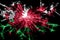 Wales fireworks sparkling flag. New Year 2019 and Christmas party concept.