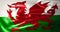 Wales flag. 3D Illustration of Wales, Great Britain