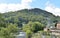 Wales, Llangollen.  The river Dee on a bight spring day.