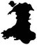 Wales map - country that is part of the United Kingdom