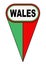 Wales Oval Map Pointer Location Flag