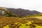 Wales in poor weather, slate spoil heaps and moorland