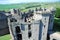 Wales - Raglan Castle ruins late medieval castle