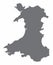 Wales silhouette map