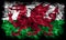 Wales smoke flag, part of the United Kingdom