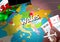 Wales travel concept map background with planes,tickets. Visit Wales travel and tourism destination concept. Wales flag on map.