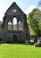 Wales, the Valle Crucis Abbey,   A bright spring day. The remains of the west wing of the Monastery.