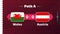 Wales vs Austria match. Playoff Football 2022 championship match versus teams intro sport background, championship competition