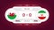 Wales Vs Iran Match. Football 2022. World Football Championship Competition Infographics. Group Stage. Group B. Poster,