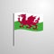 Wales waving Flag