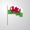 Wales waving Flag creative background