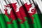 Wales waving flag illustration.