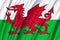 Wales waving flag illustration.