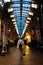 Walk in the aisle of traditional market in tokyo japan