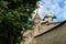 Walk along walls of the Pskov Kremlin in summer