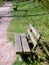 Walk-away with some wooden benches