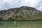 Walk on a catamaran on the lake of Kournas Greece, island of Cr