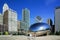 Walk through Cloud Gate sculpture in Chicago\\\'s Millennium Park, Illinois