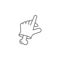 Walk, finger, nasty outline icon. Element of nasty icon. Thin line icon for website design and development, app development.