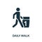 Daily Walk icon. Simple illustration from healthy lifestyle collection. Creative Daily Walk icon for web design, templates,