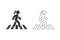 Walk line icon set symbol logo template. Vector