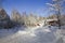 A walk through a little Swedish village on a sunny winterday