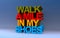 walk a mile in my shoes on blue