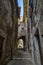 Walk in old streets of Scanno town in Italy