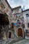 Walk in old streets of Scanno town in Italy