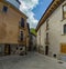 Walk in old streets of Scanno town in Italy