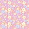 Walk past the garden carnation pink seamless repeat pattern design new design