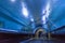 Walk path in aquarium tunnel at underwater world