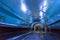 Walk path in aquarium tunnel at underwater world