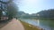 Walk by the Salzach river, Salzburg, Austria