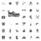 Walk shoes icon. Camping and outdoor recreation icons set