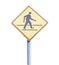 Walk sign pole